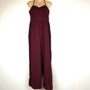Band Of Gypsies Wide Leg Sweetheart Jumpsuit